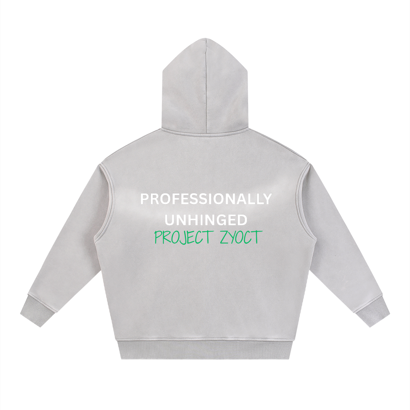 "Professionally Unhinged" Faded Zipper Hoodie