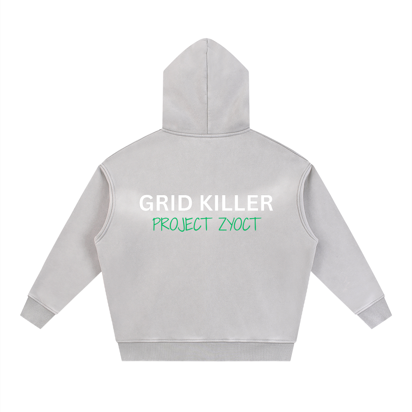 "Grid Killer" faded Zipper Hoodie