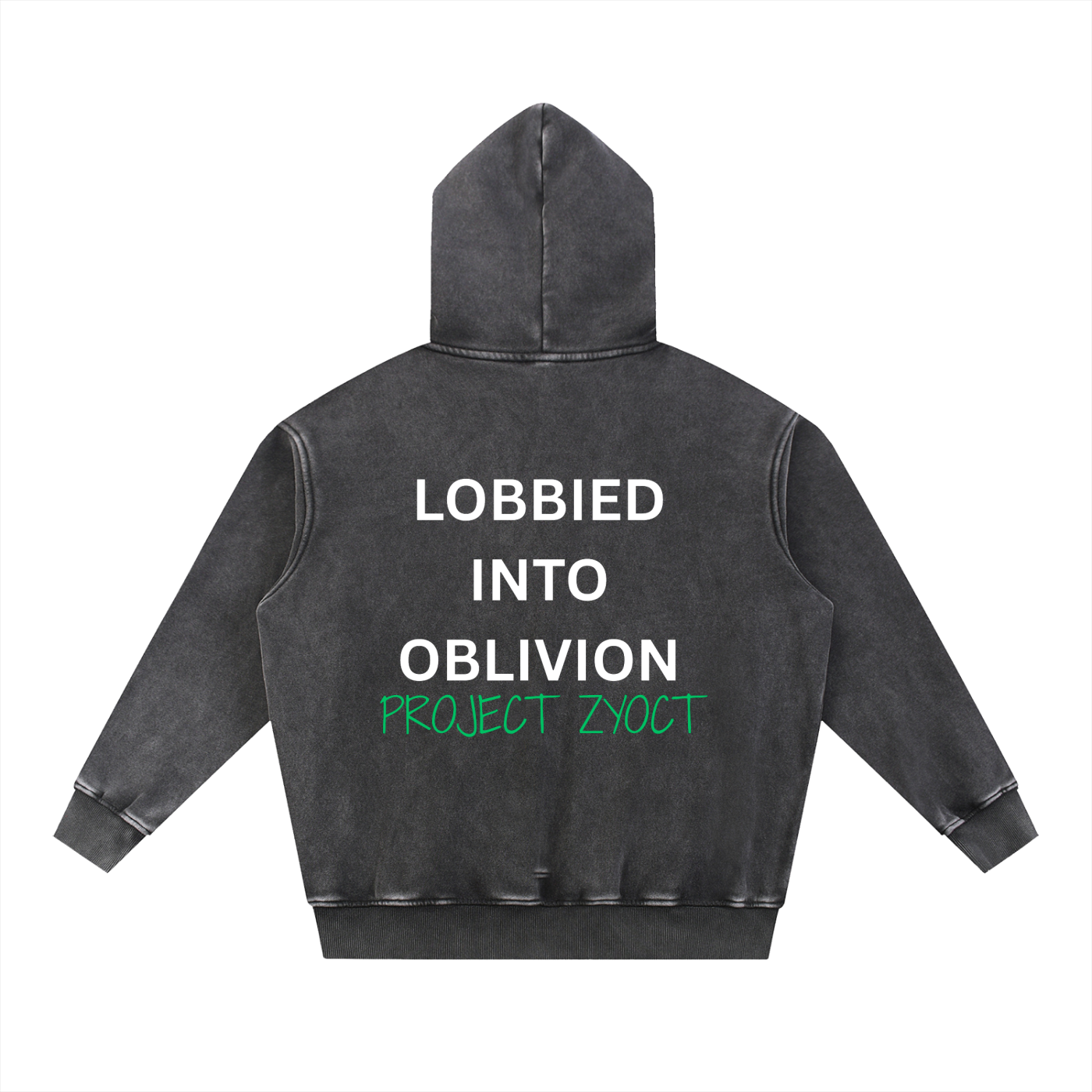 "Lobbied Into Oblivion" Snow Wash Oversize Hoodie