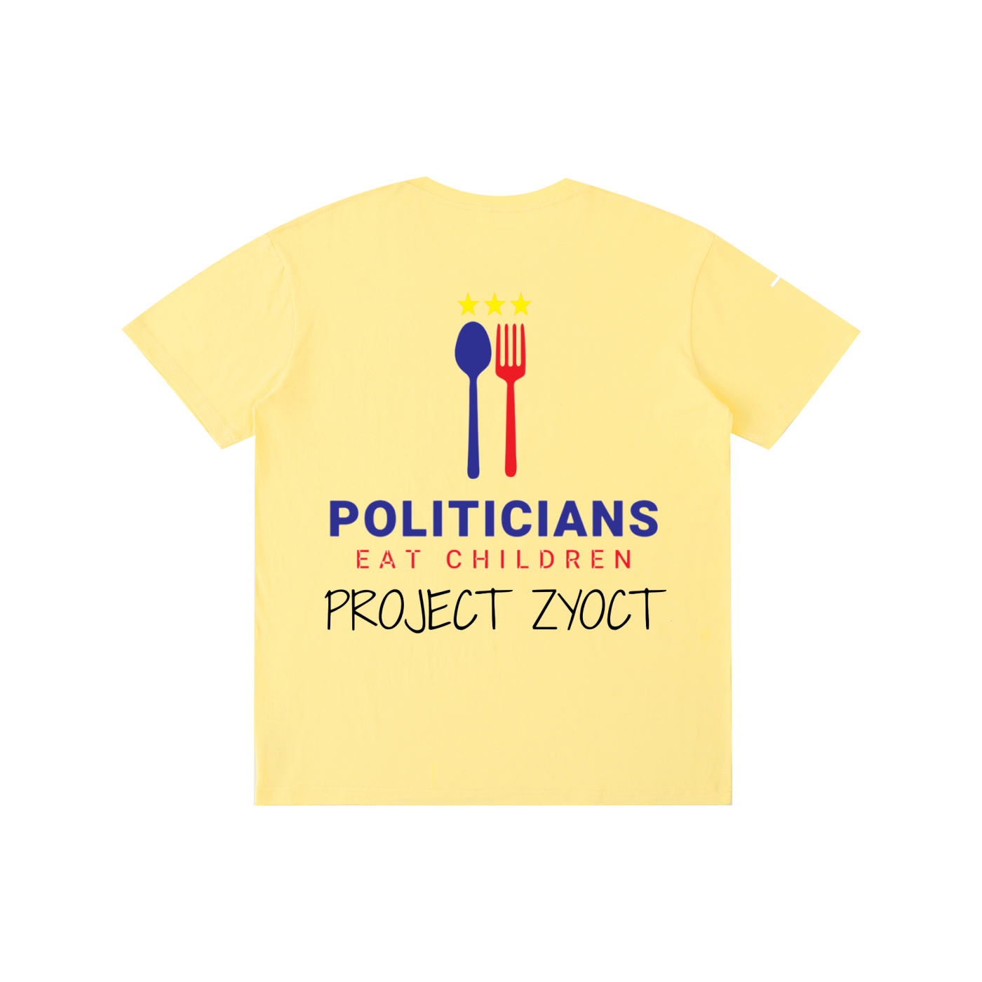 "Politicians Eat Children" Cotton T-Shirt 2.0