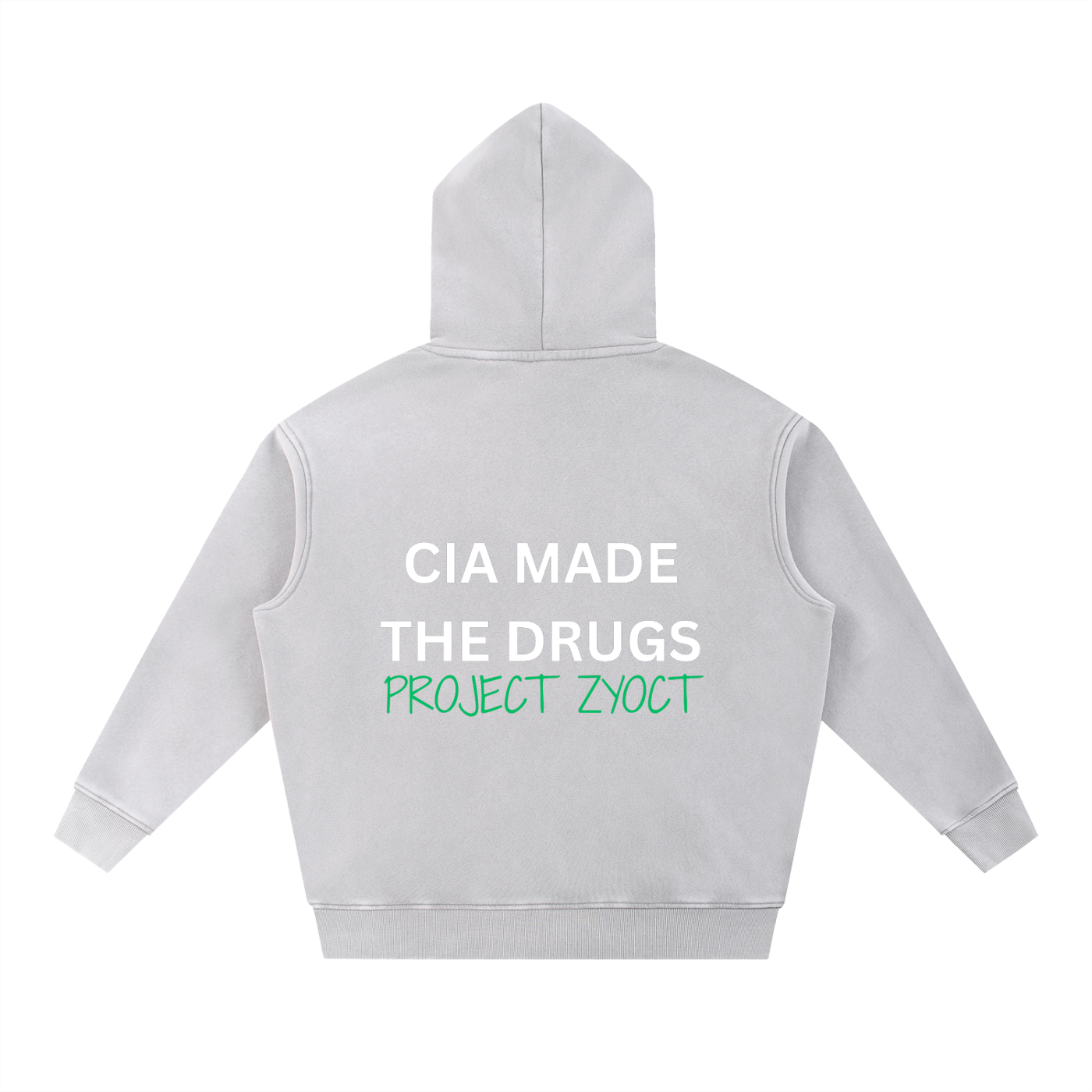 "CIA Made the Drugs" Snow Wash Oversize Hoodie