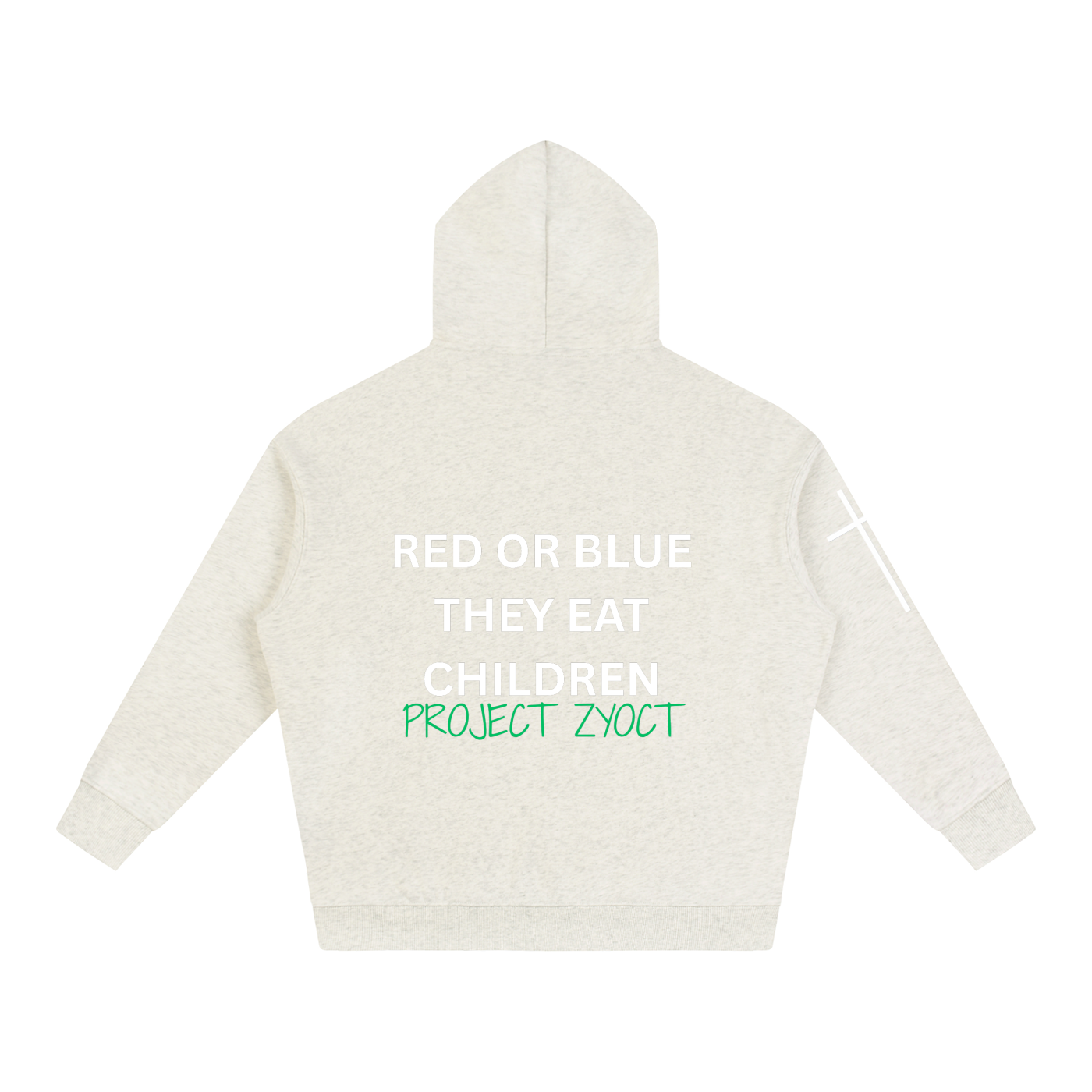 "Red or Blue They Eat Children" Oversize Hoodie