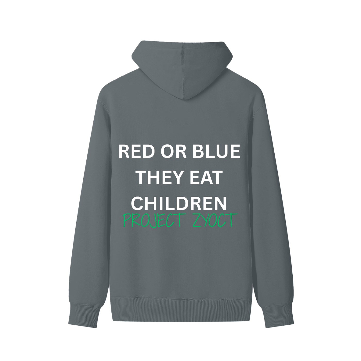 "Red or Blue They Eat Children" Classic Cotton Hoodie