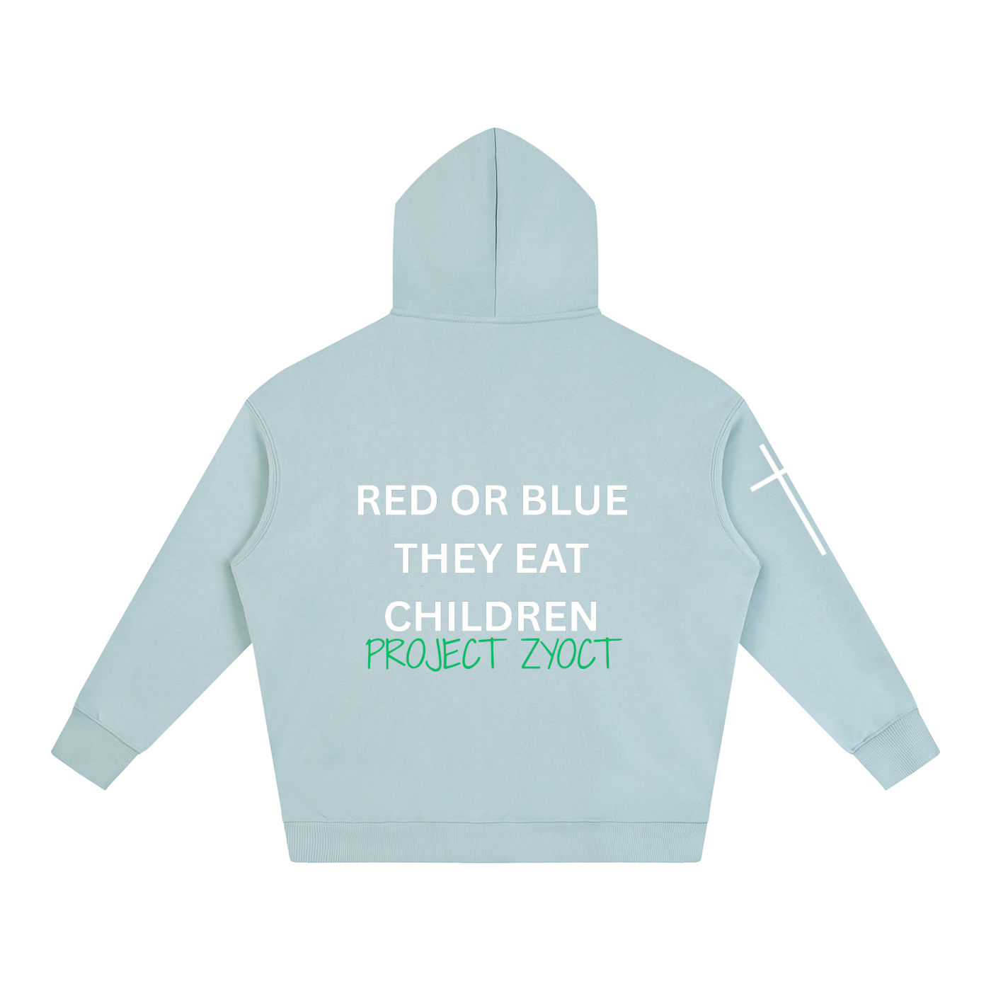 "Red or Blue They Eat Children" Oversize Hoodie