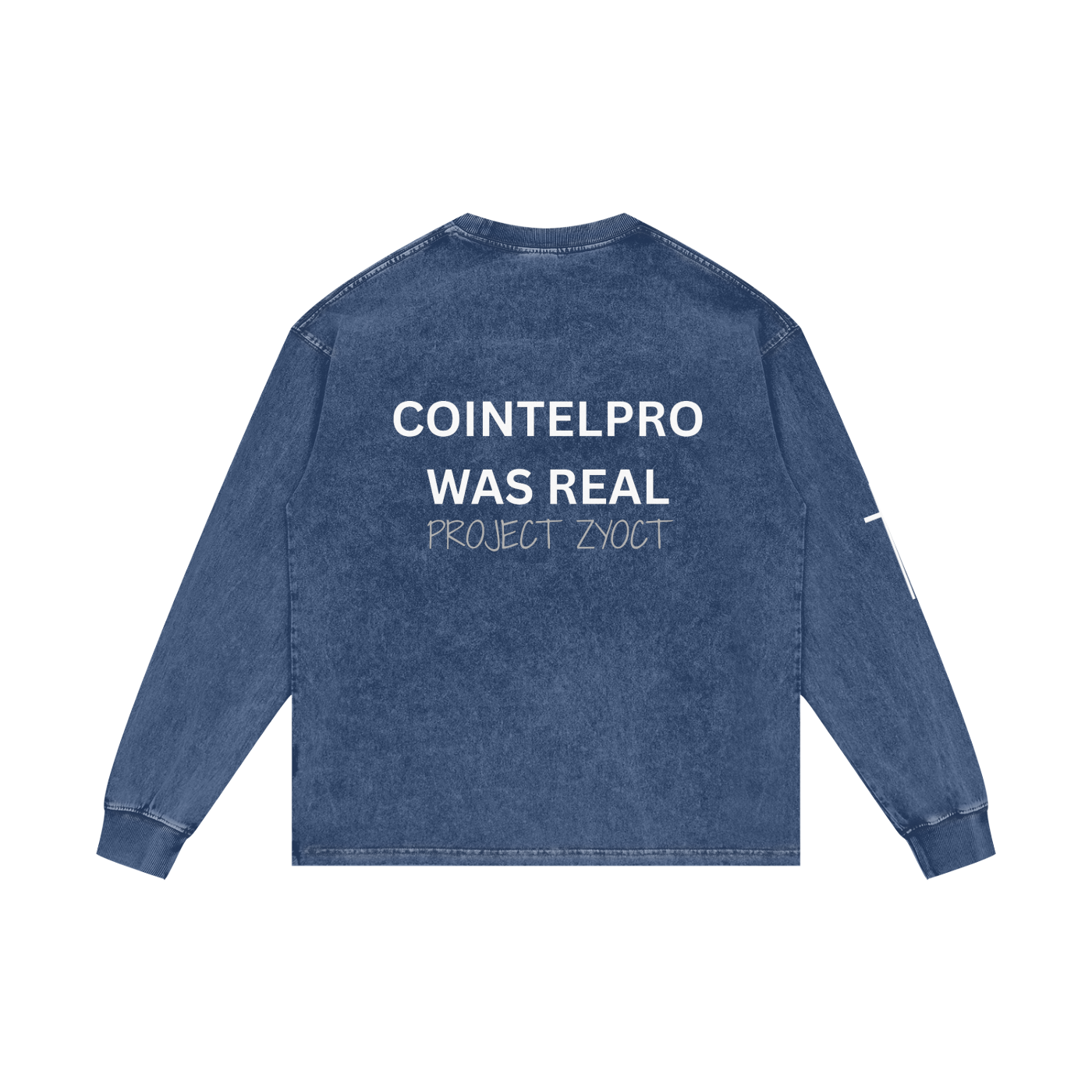 "COINTELPRO Was Real" Acid Wash Long Sleeve