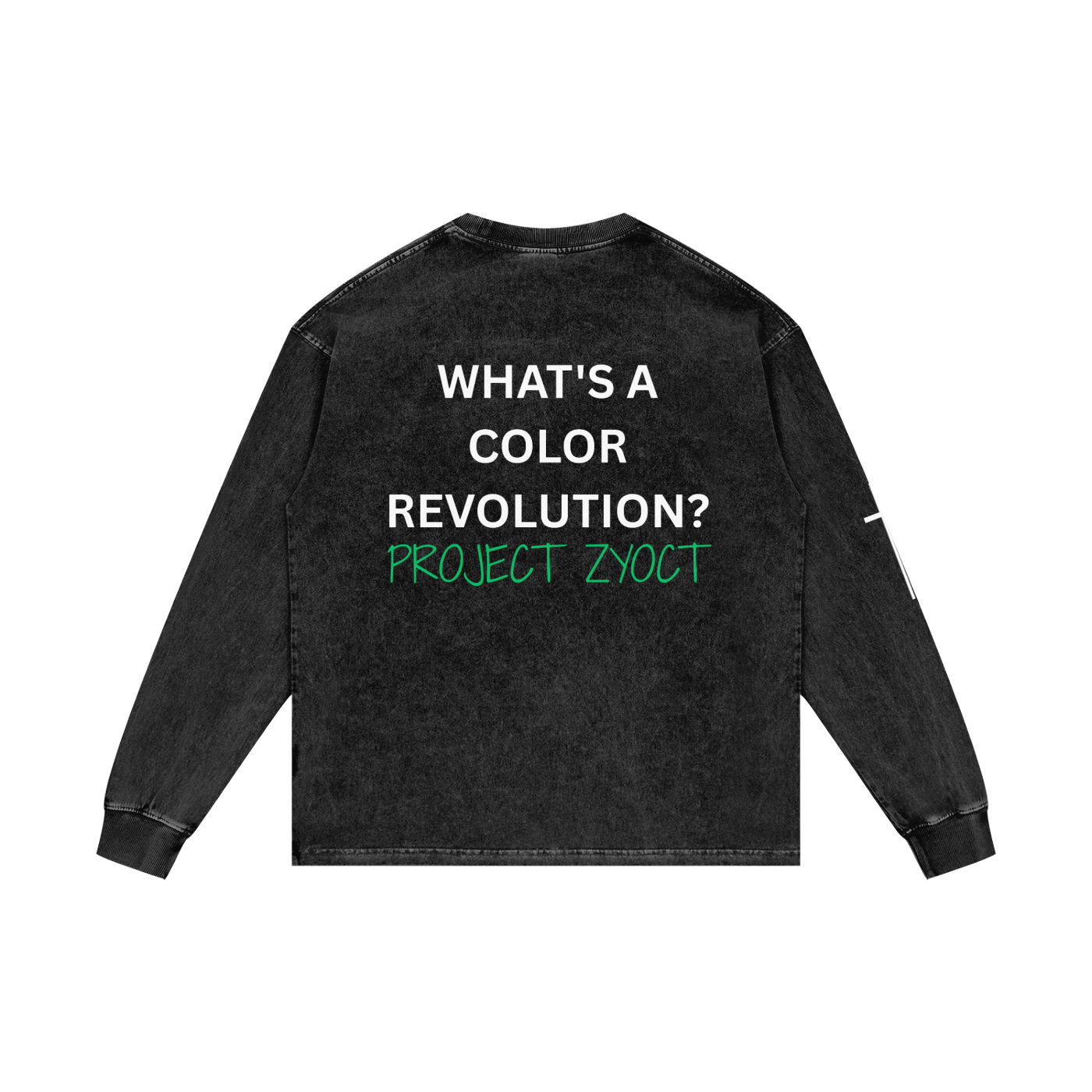 "What's a Color Revolution?" Acid Wash Long Sleeve