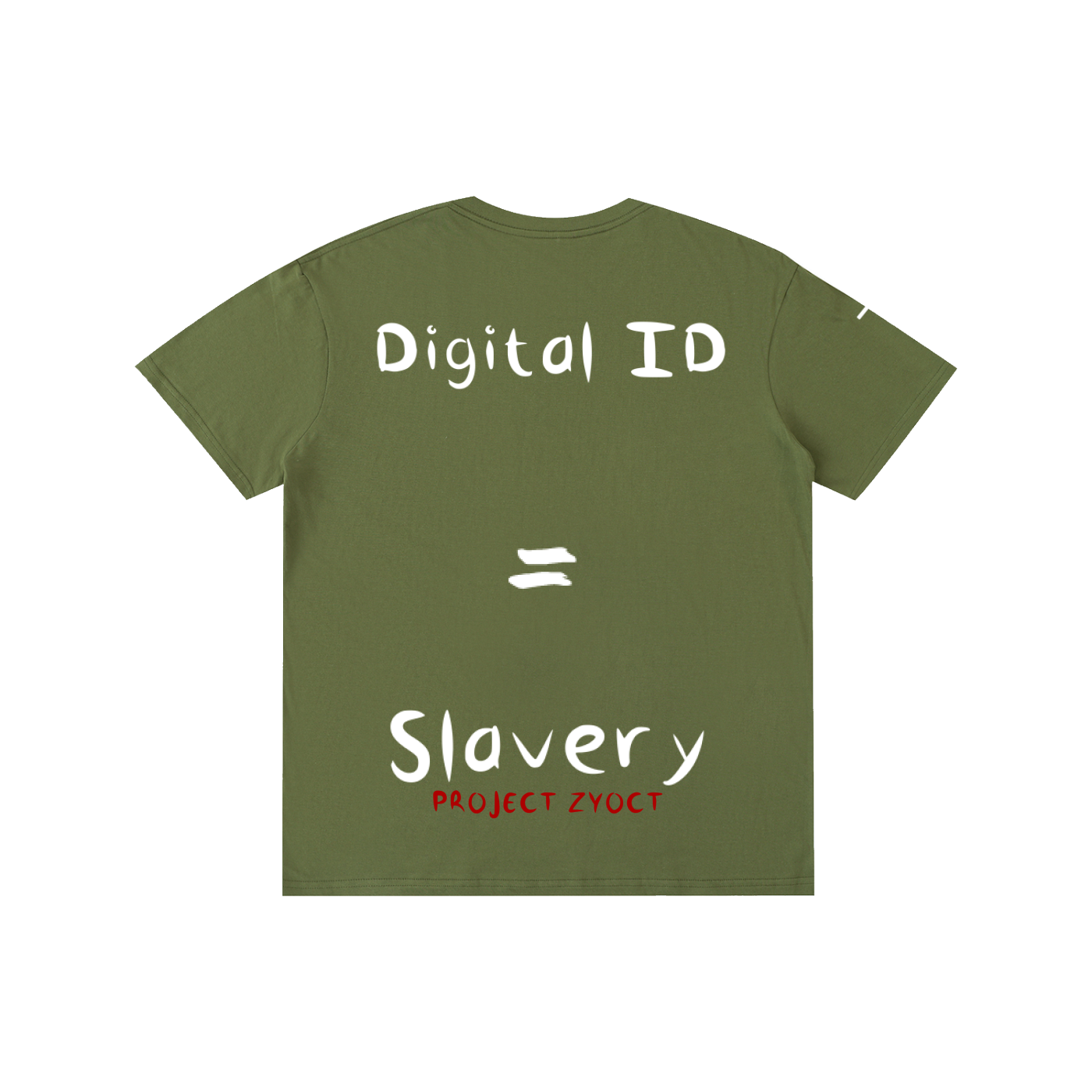 "Digital ID = Slavery" Cotton T-Shirt