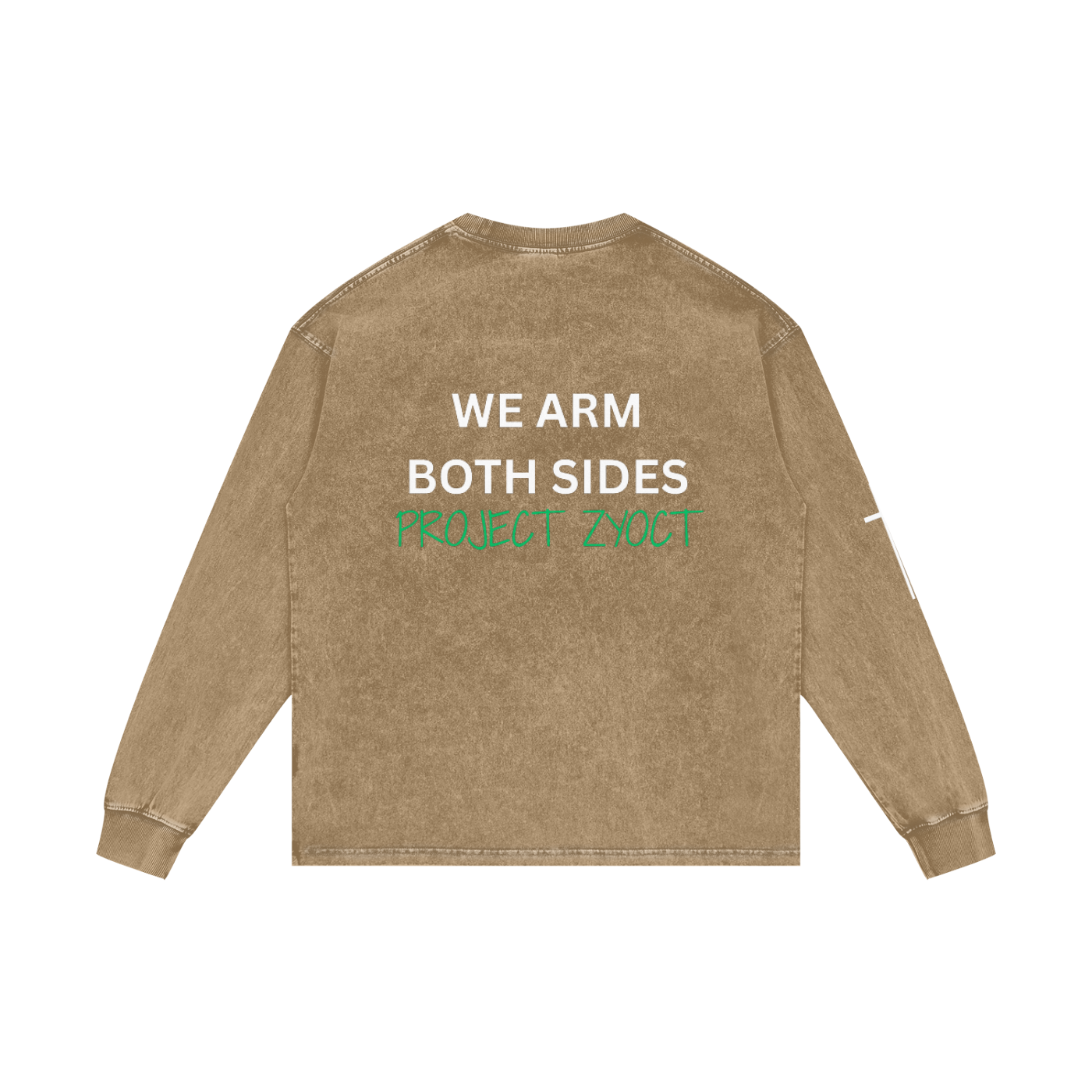 "We Arm Both Sides" Acid Wash Long Sleeve
