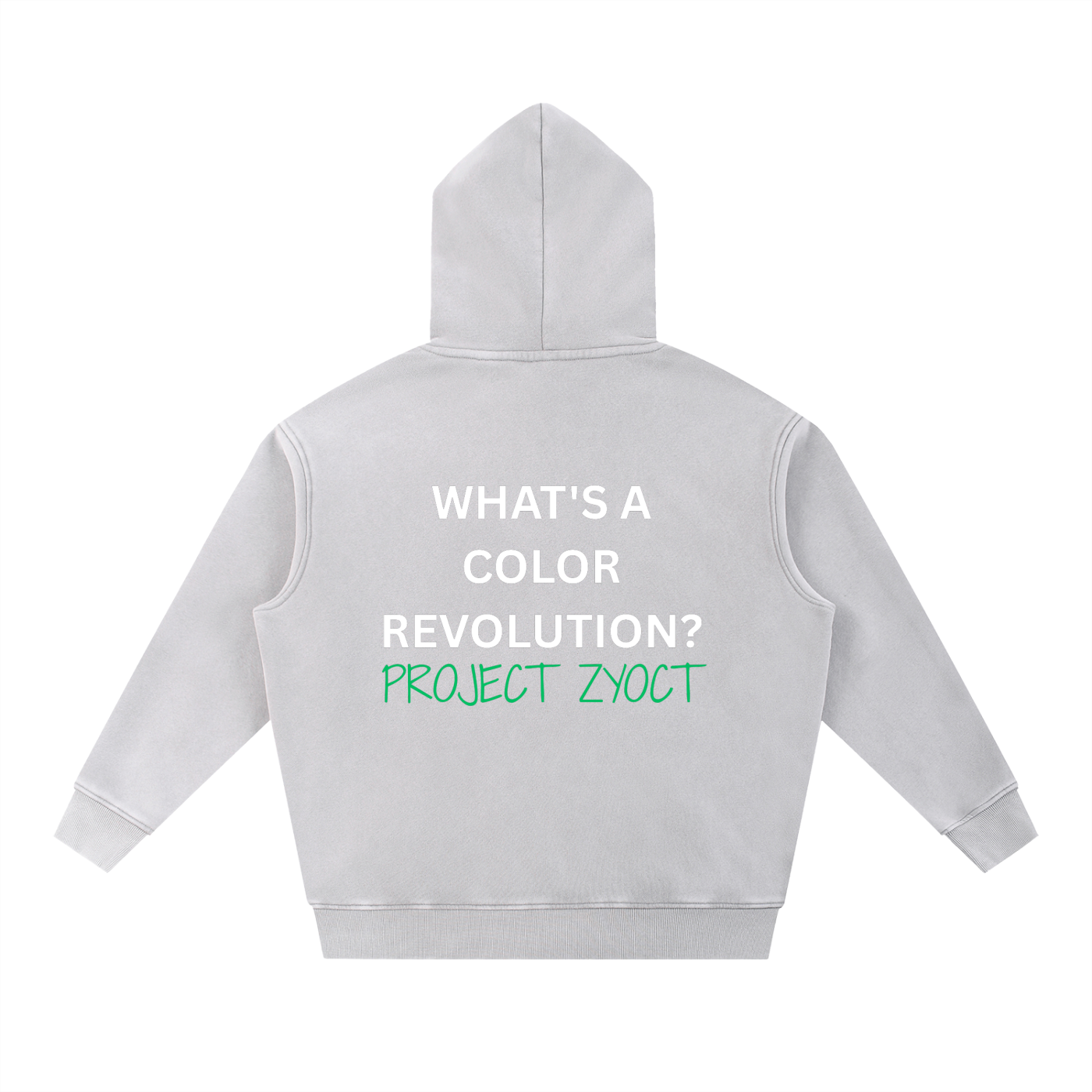 "What's a Color Revolution?" Snow Wash Oversize Hoodie