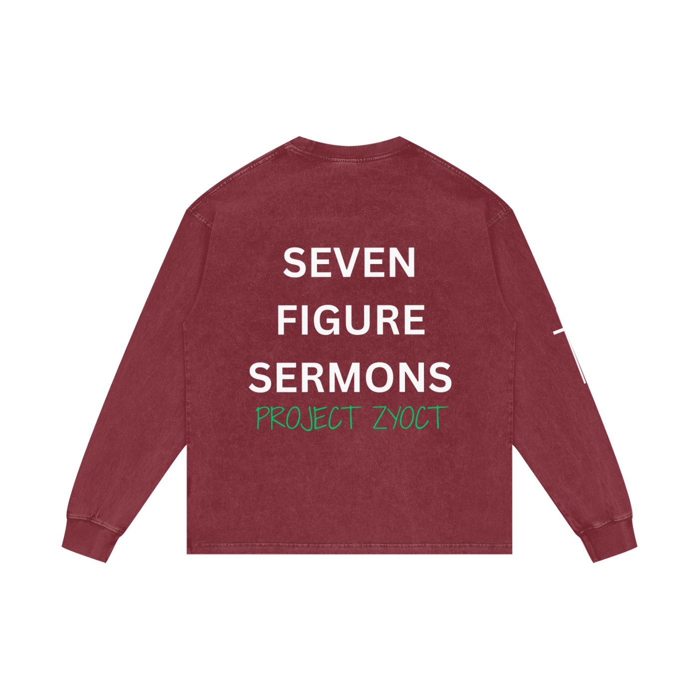 "Seven Figure Sermons" Acid Wash Long Sleeve