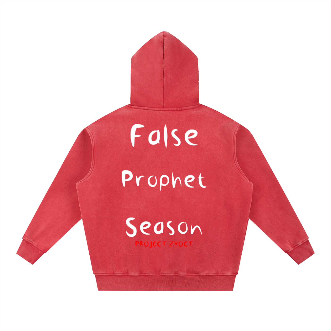 "False Prophet Season" Snow Wash Oversize Hoodie