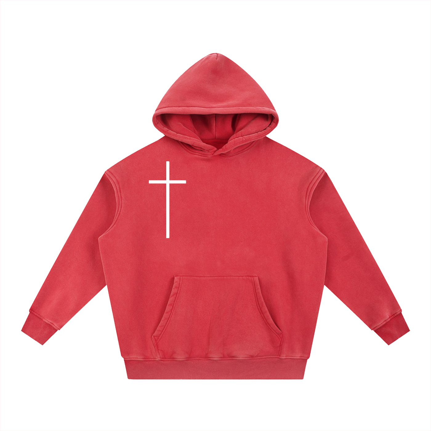 "I Hate the Antichrist" Snow Wash Oversize Hoodie