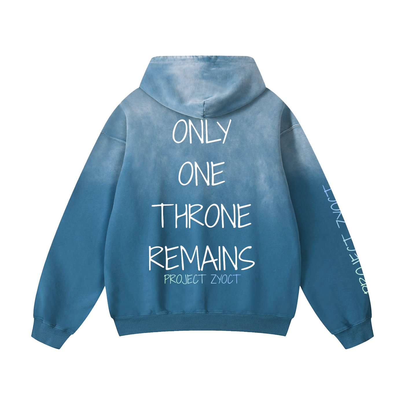 "ONLY ONE THRONE REMAINS" Heavyweight Sunfade Oversized Hoodie