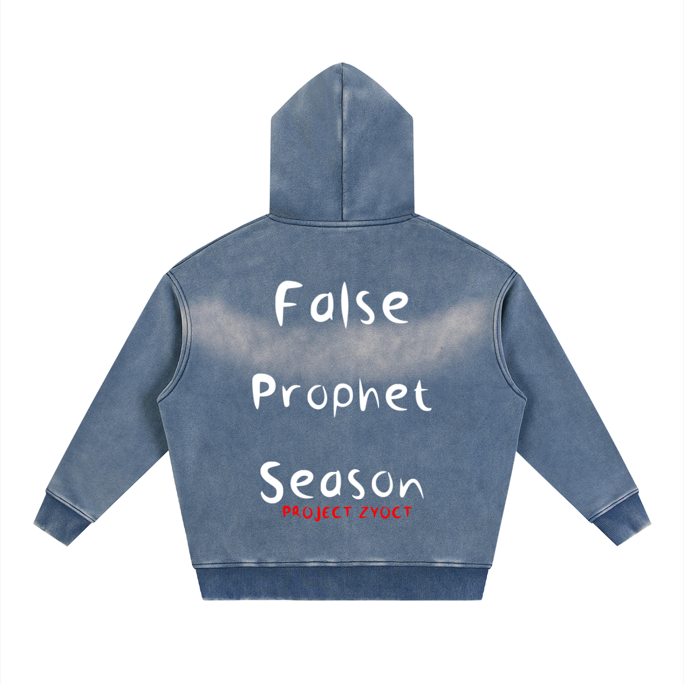 "False Prophet Season" faded Zipper Hoodie