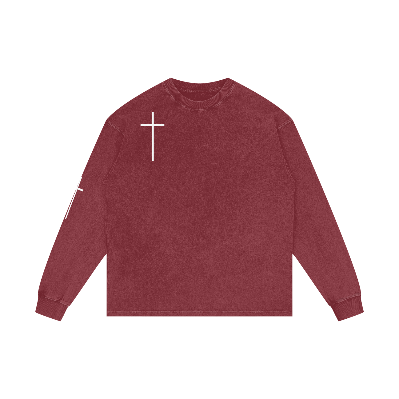 "GOD FIRST" Acid Wash Long Sleeve