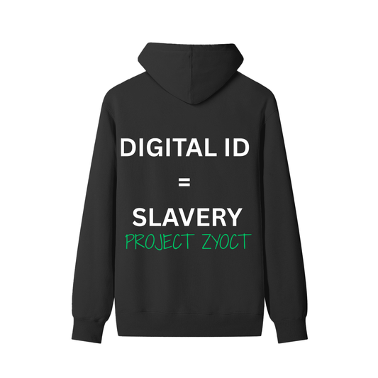 "Digital ID = Slavery " Classic Cotton Hoodie