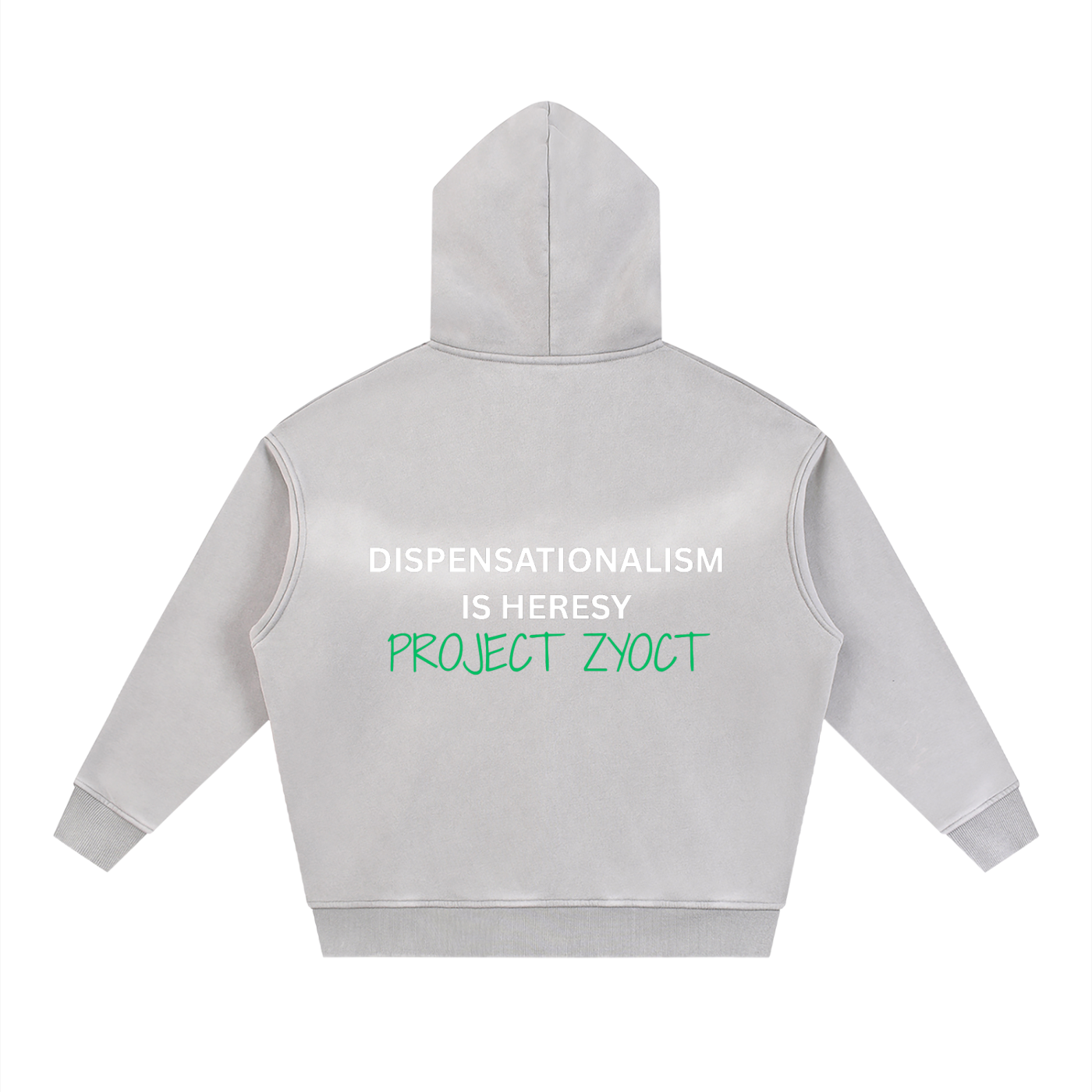 "Dispensationalism is Heresy" faded Zipper Hoodie