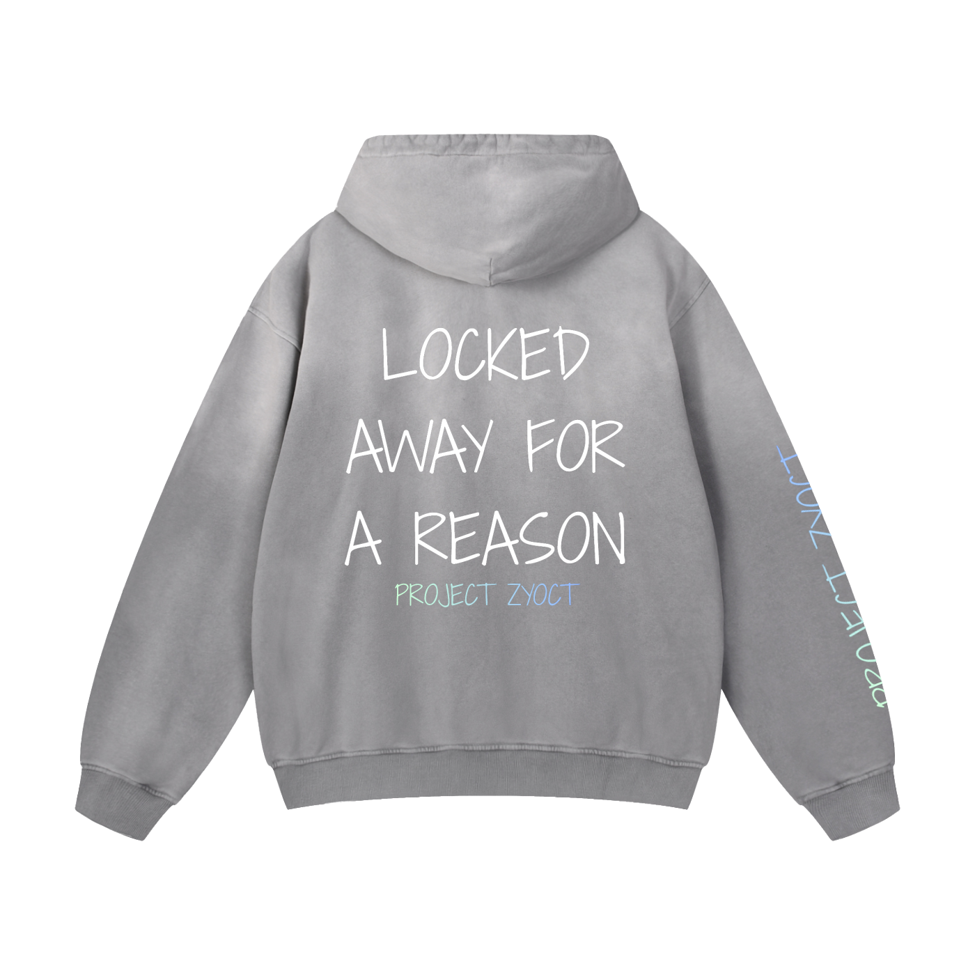 "LOCKED AWAY FOR A REASON" Heavyweight Sunfade Oversized Hoodie