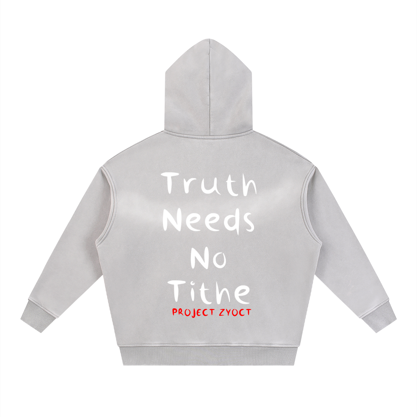 "Truth Needs No Tithe" faded Zipper Hoodie