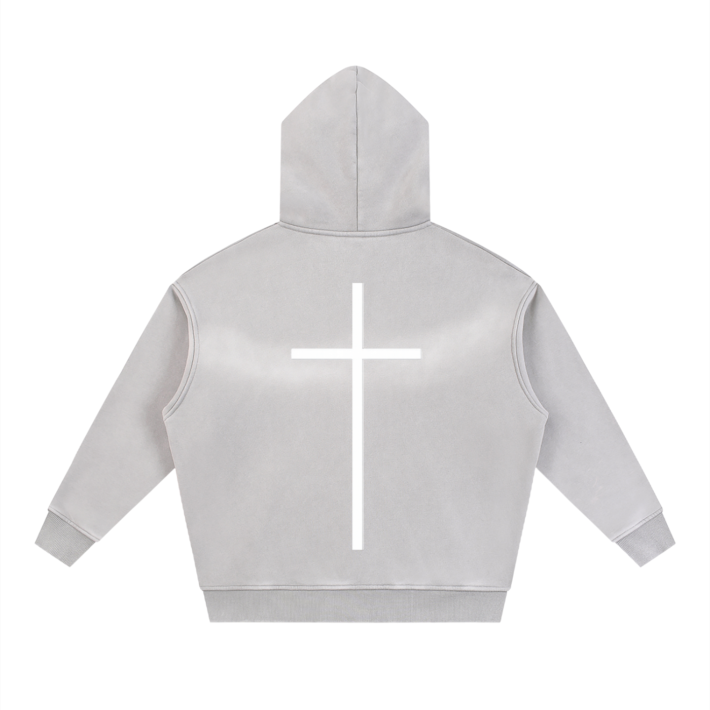 Simple Cross faded Zipper Hoodie