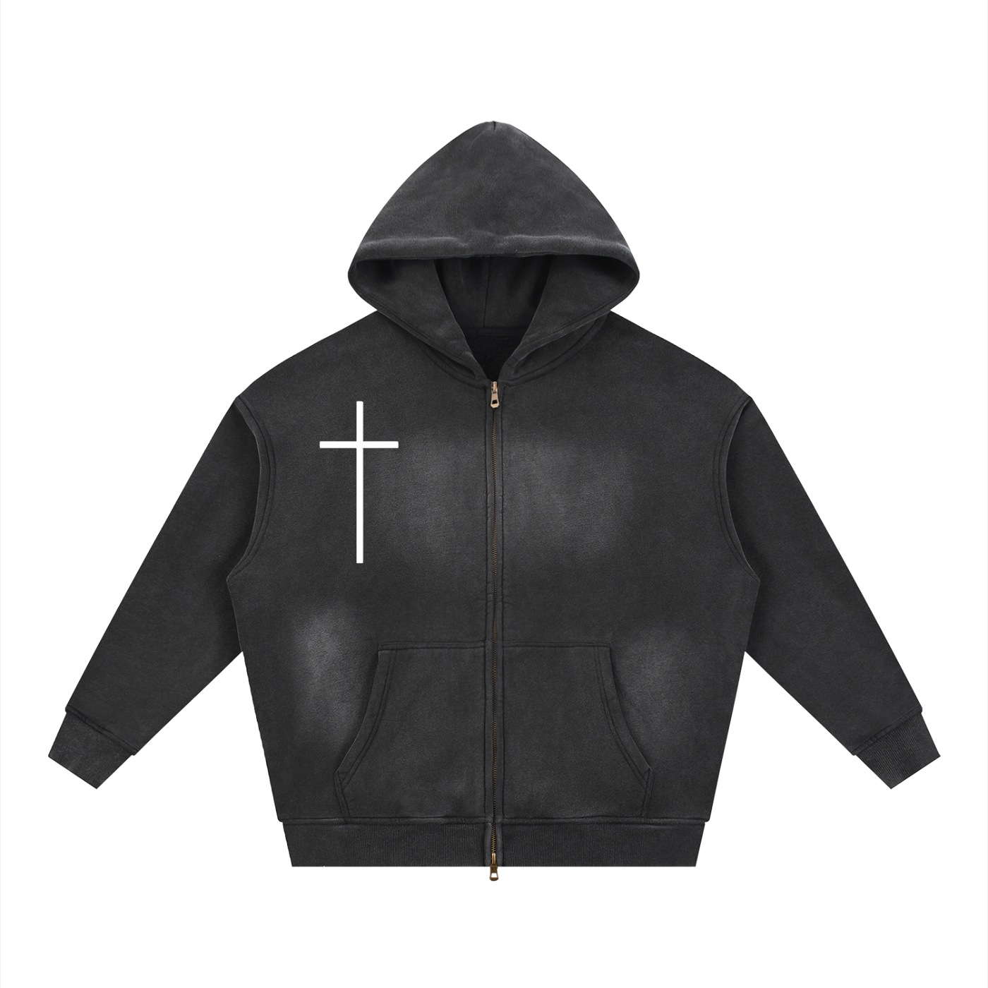 "Bon Bons" Faded Zipper Hoodie