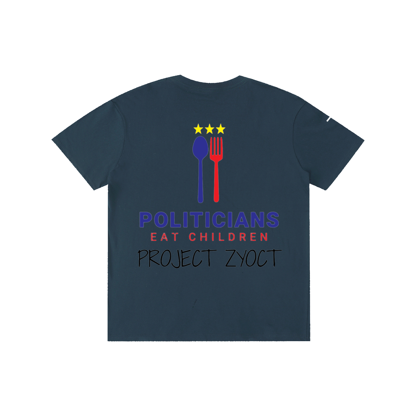 "Politicians Eat Children" Cotton T-Shirt 2.0