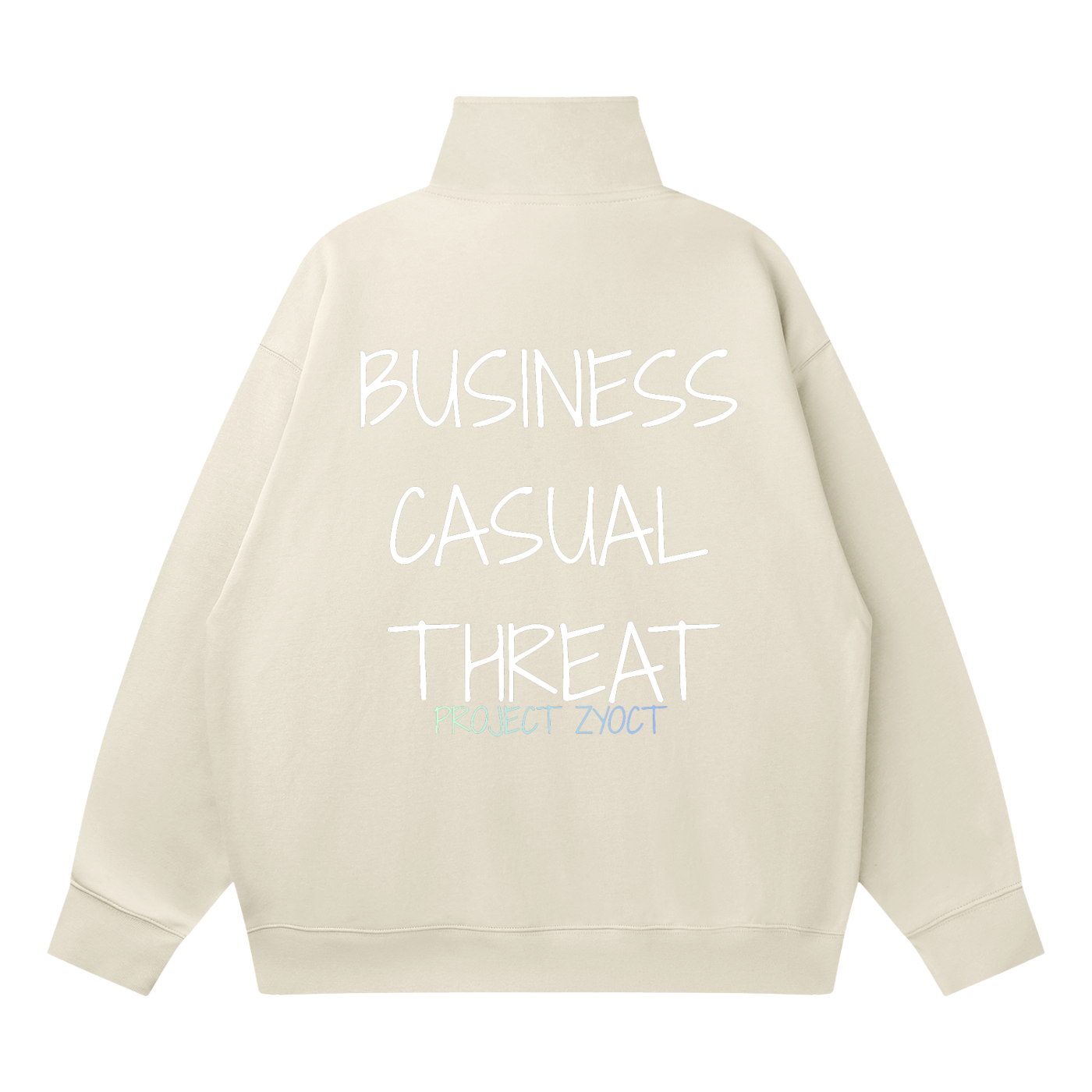 "Business Casual Threat" Quarter-Zip Sweatshirt