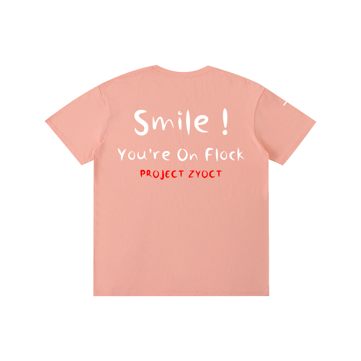 "Smile You're On Flock" Cotton T-Shirt