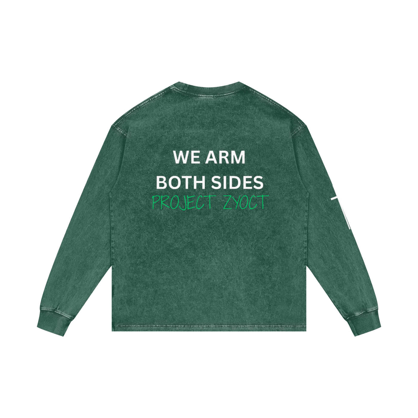 "We Arm Both Sides" Acid Wash Long Sleeve