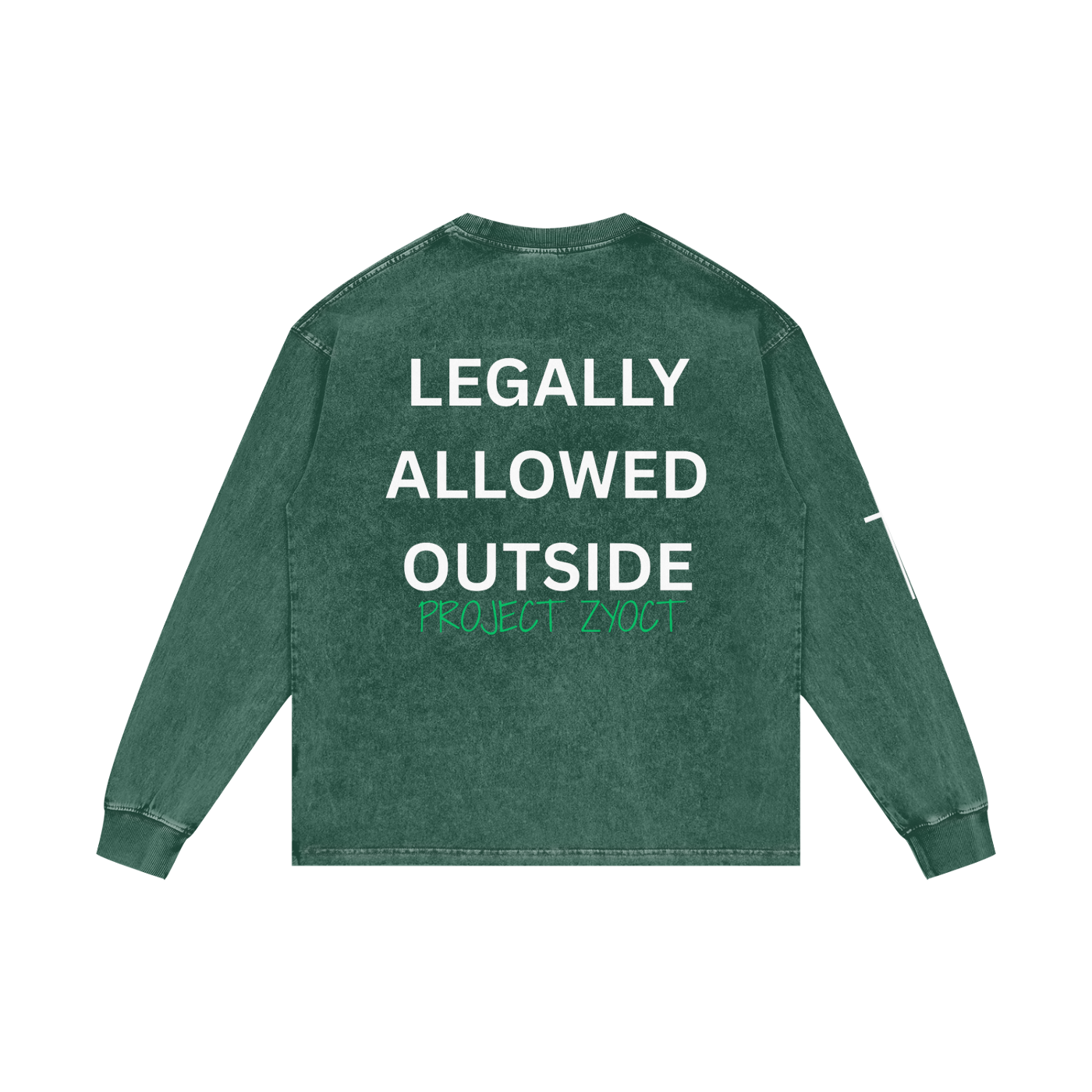 "Legally Allowed Outside" Acid Wash Long Sleeve