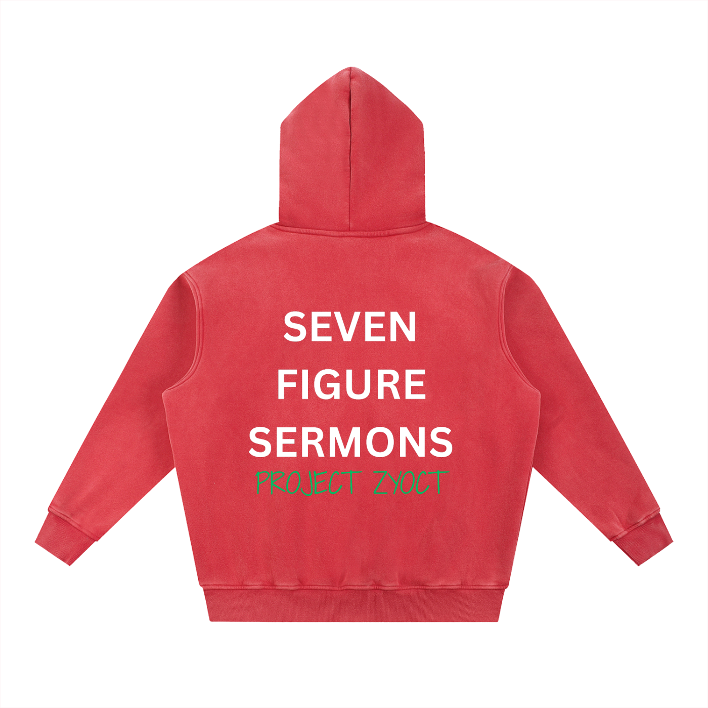 "Seven Figure Sermons" Snow Wash Oversize Hoodie