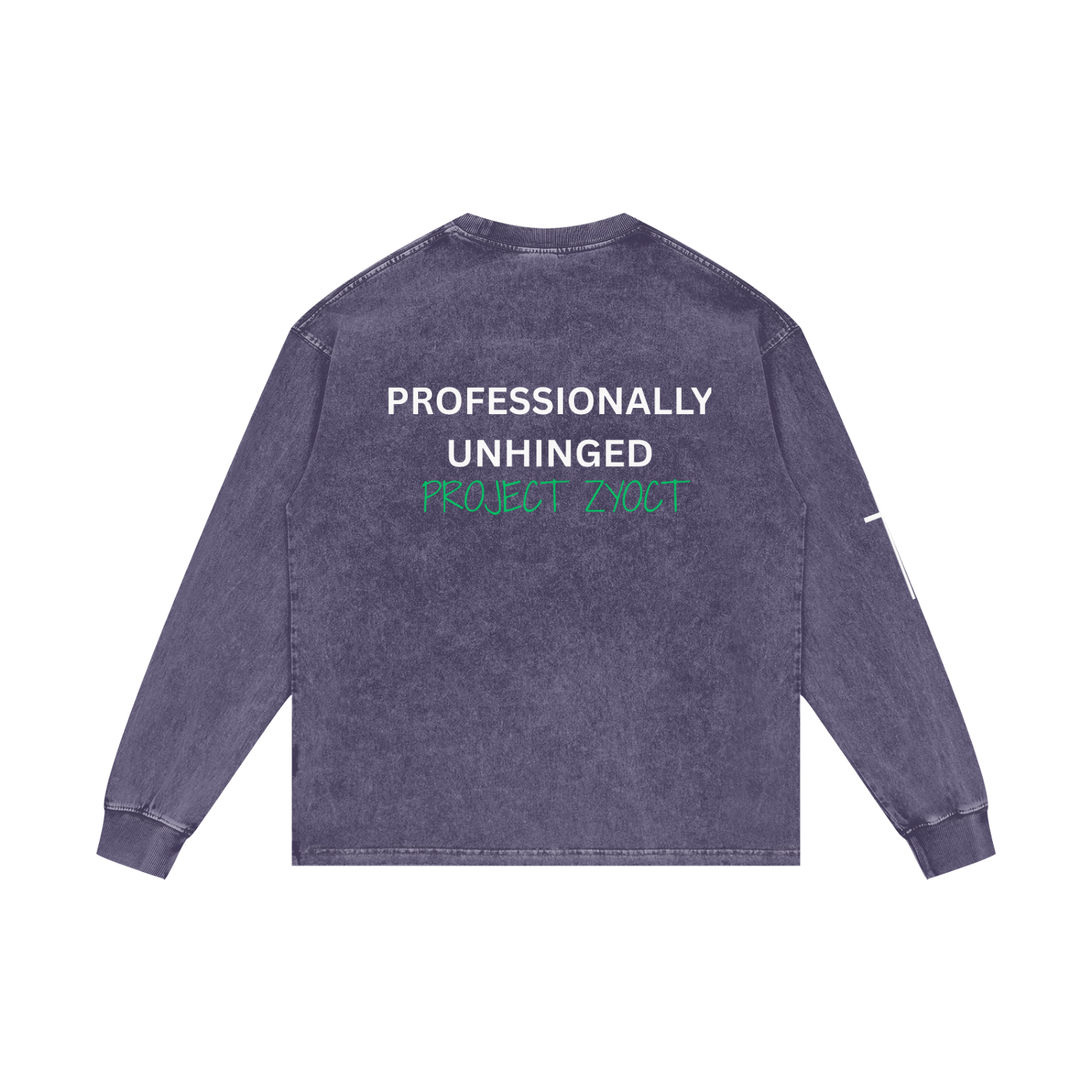 "Professionally Unhinged" Acid Wash Long Sleeve