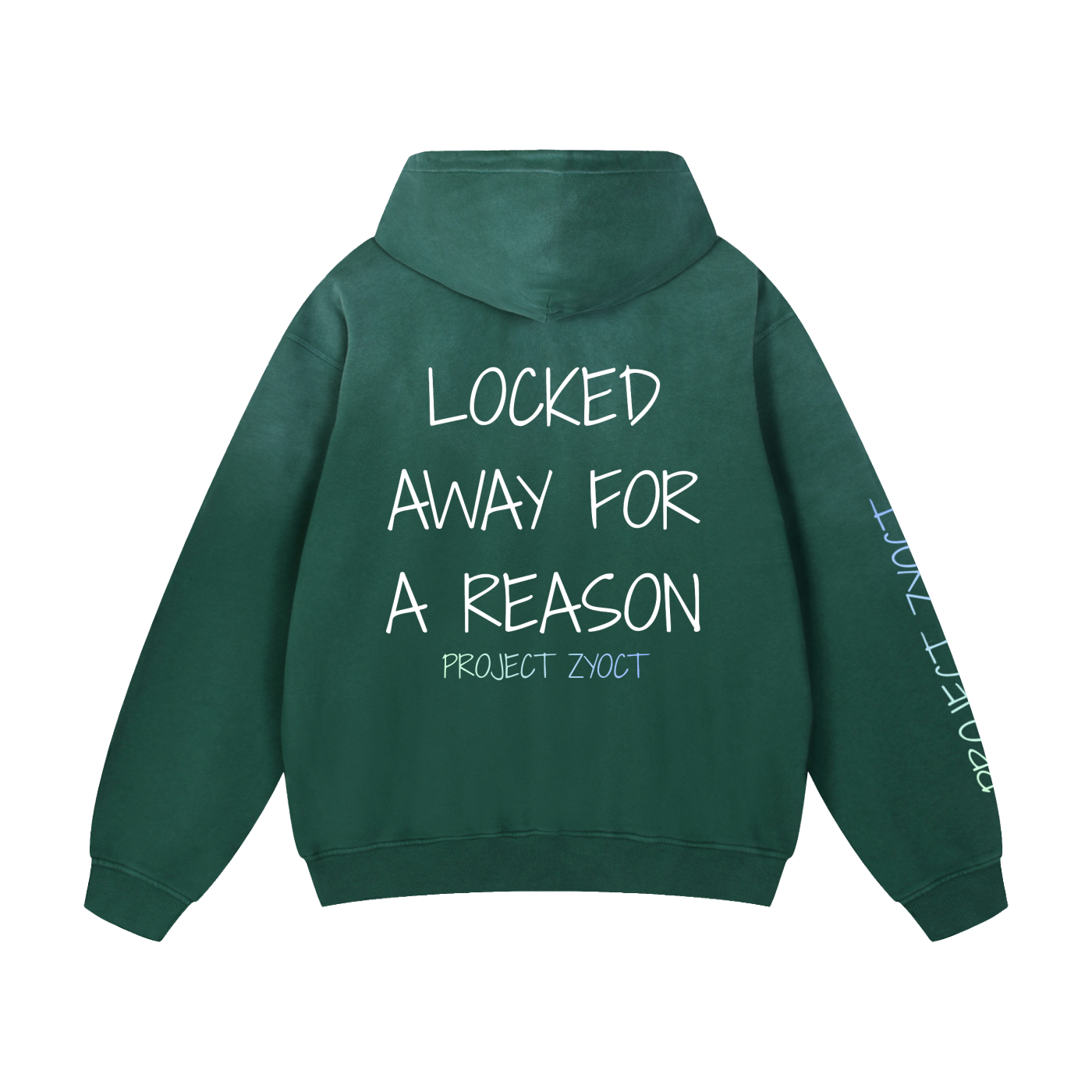 "LOCKED AWAY FOR A REASON" Heavyweight Sunfade Oversized Hoodie