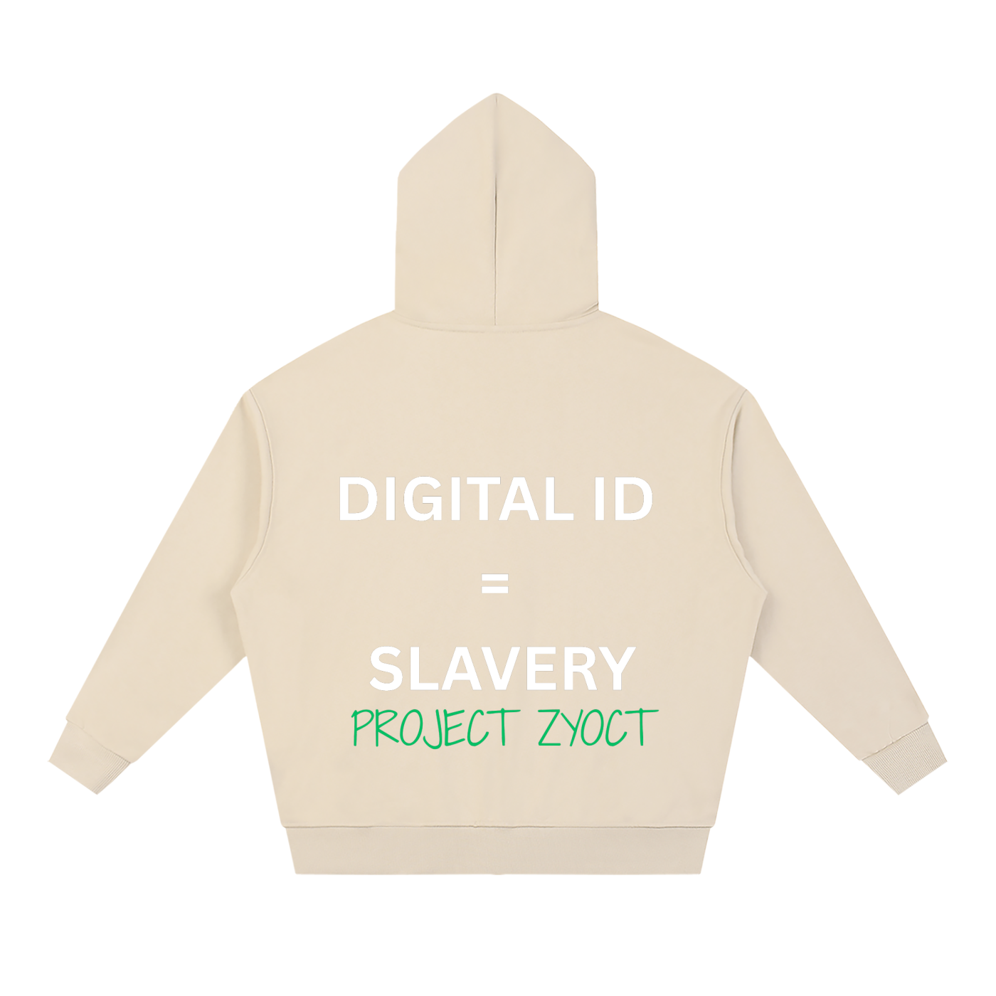 "Digital ID = Slavery" Full Zip Hoodie