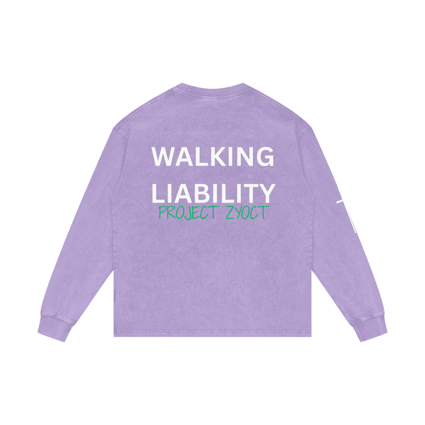 "Walking Liability" Acid Wash Long Sleeve