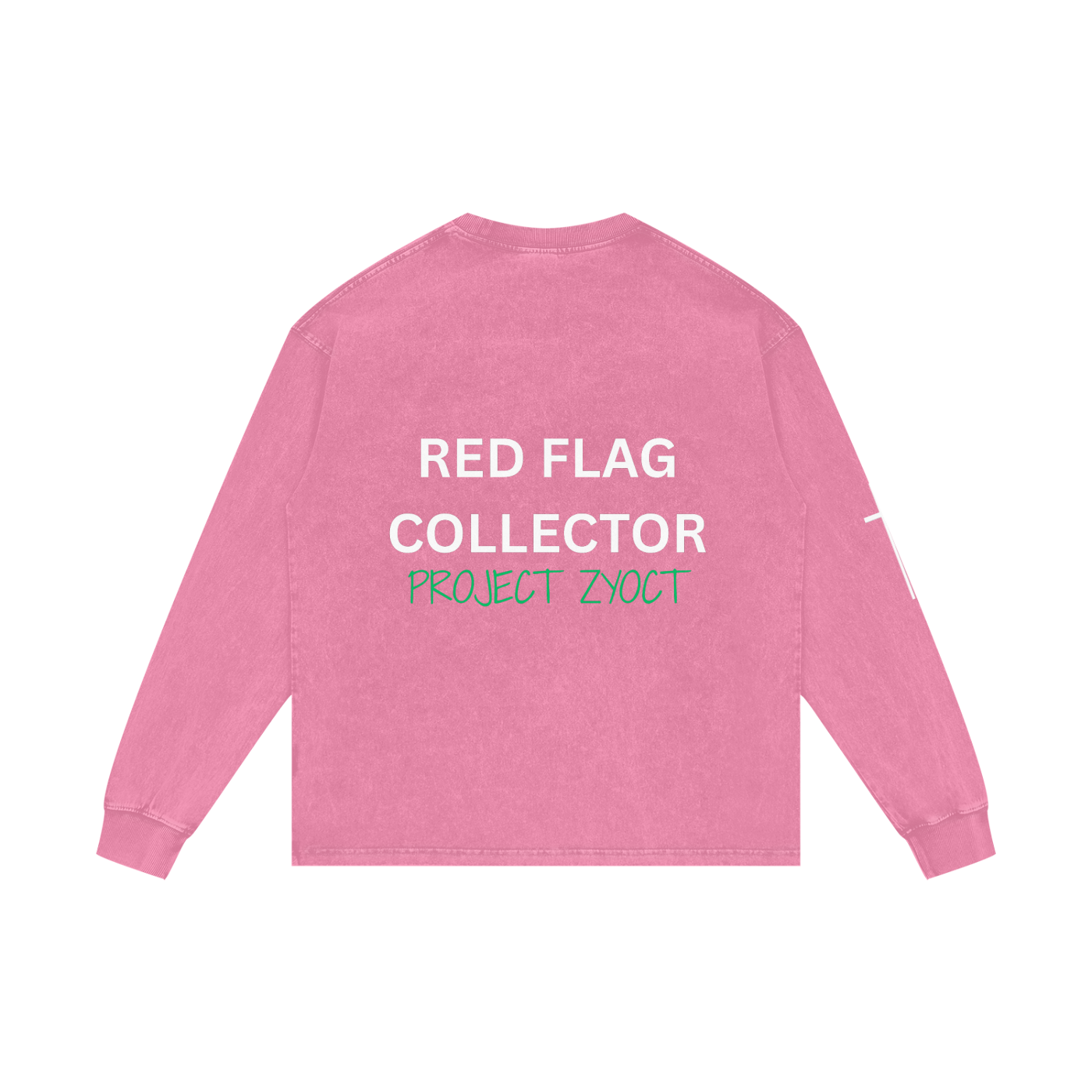 "Red Flag Collector" Acid Wash Long Sleeve