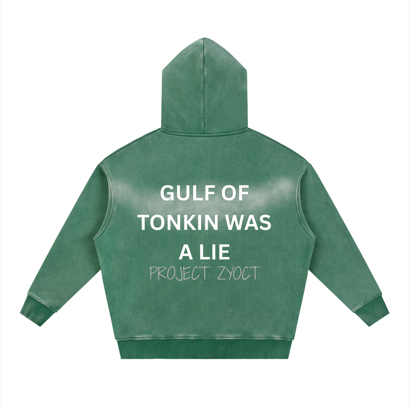 "Gulf of Tonkin Was a Lie" Faded Zipper Hoodie