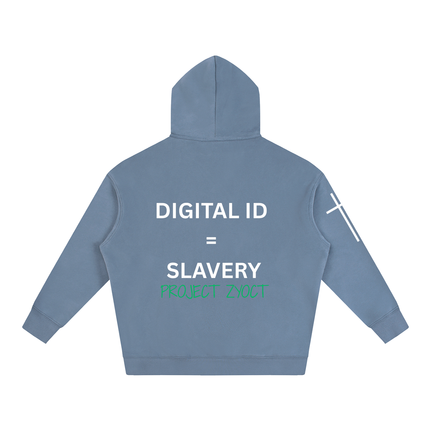 "Digital ID = Slavery" Oversize Hoodie