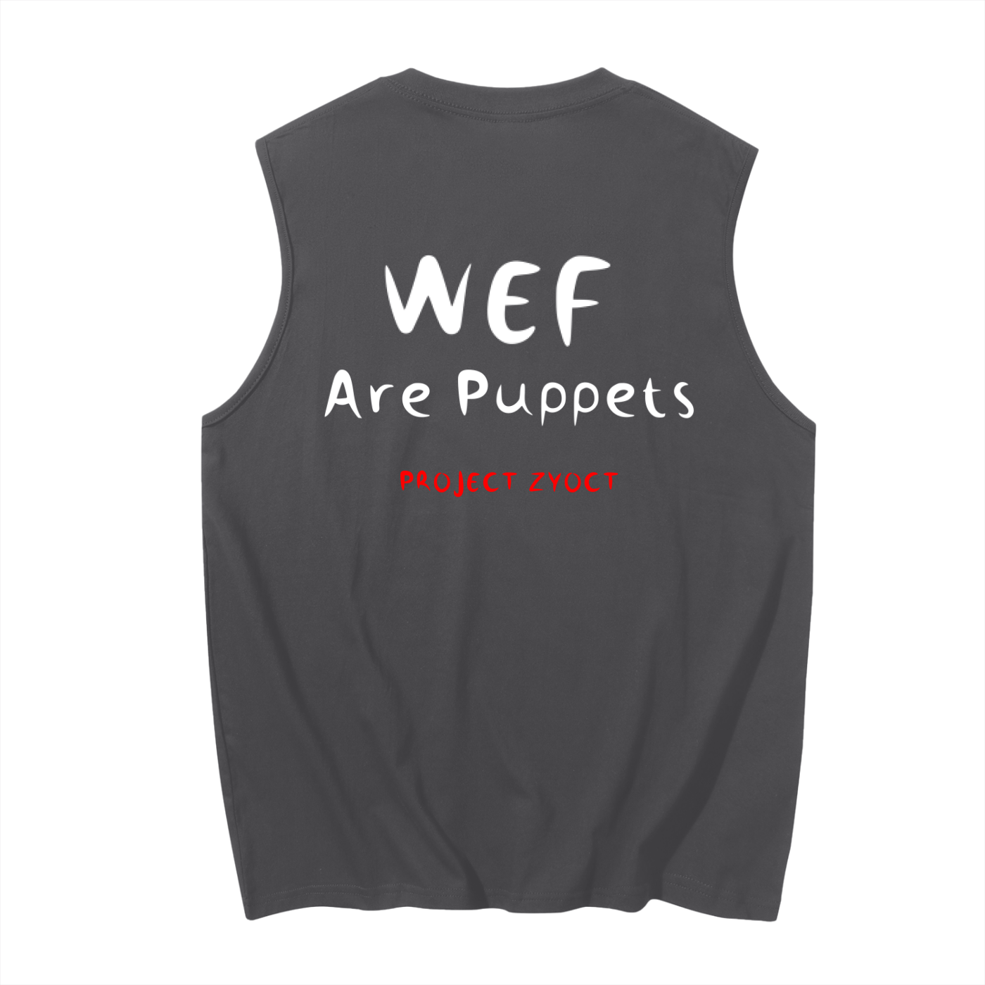 "WEF Are Puppets" Cotton Tank Top
