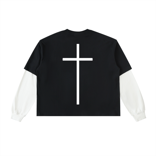 Simple Cross Layered Shirt