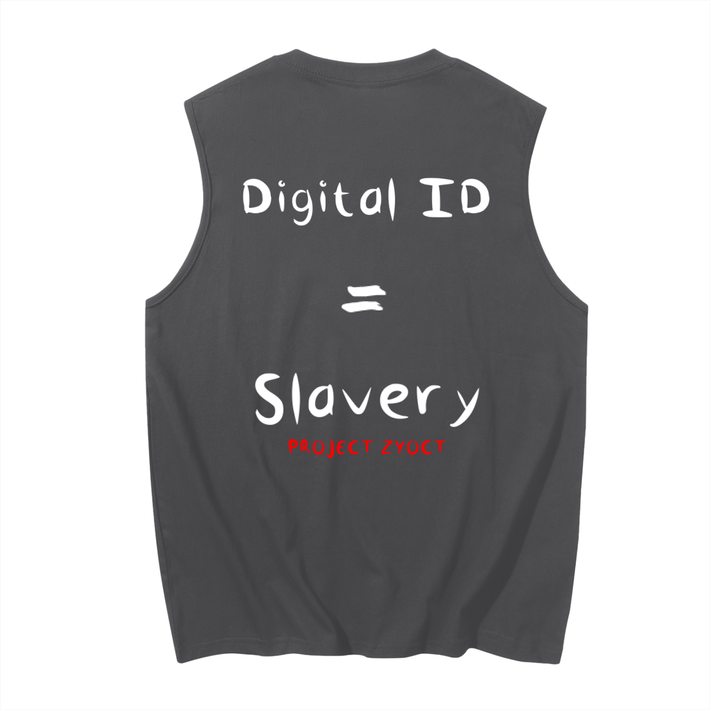 "Digital ID = Slavery" Cotton Tank Top
