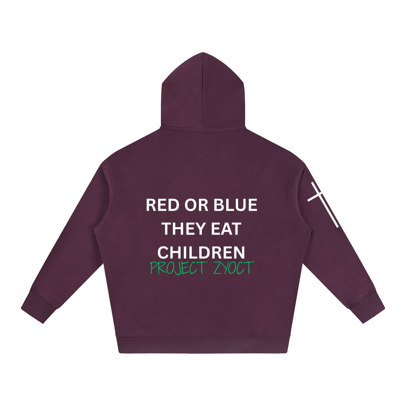 "Red or Blue They Eat Children" Oversize Hoodie