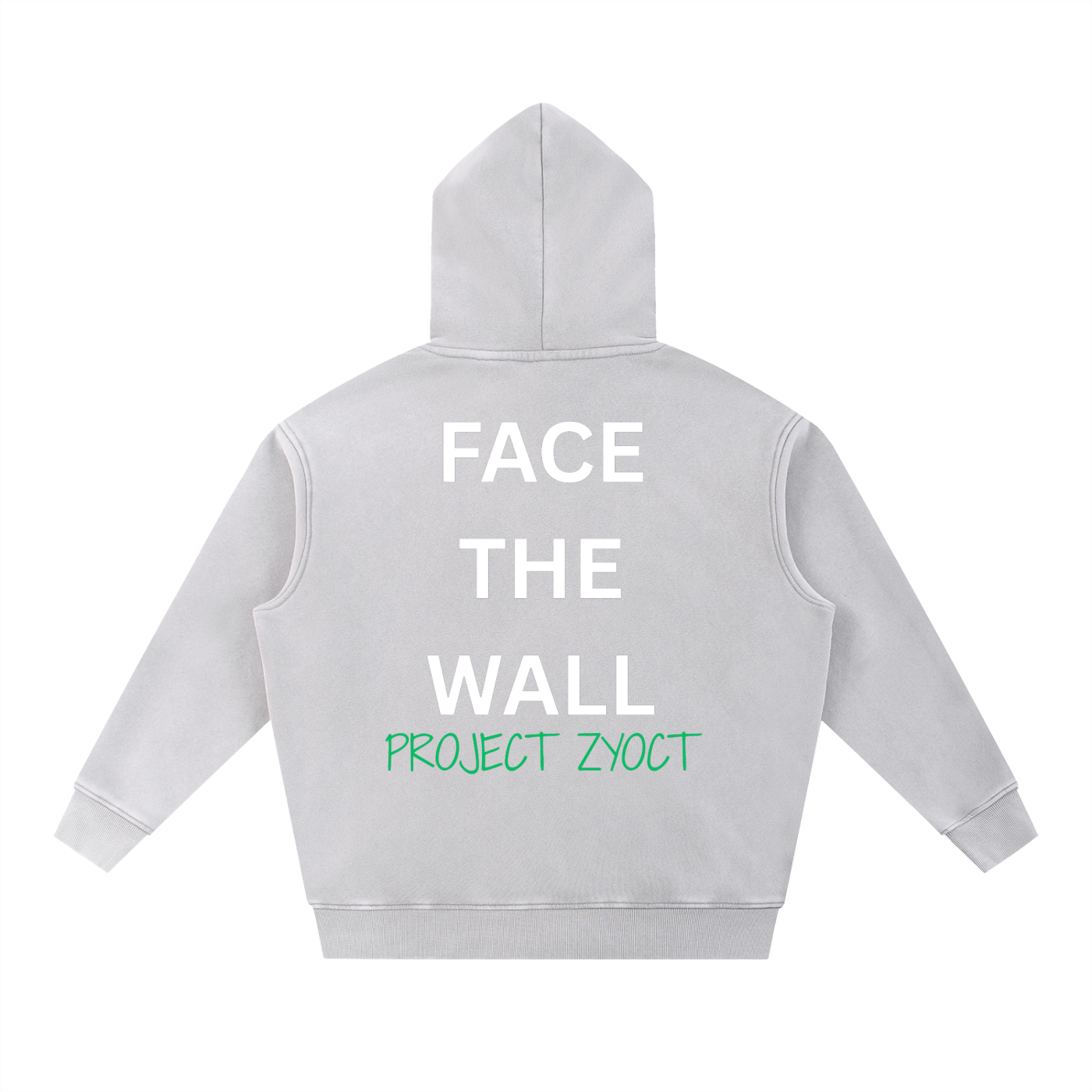 "Face the Wall" Snow Wash Oversize Hoodie