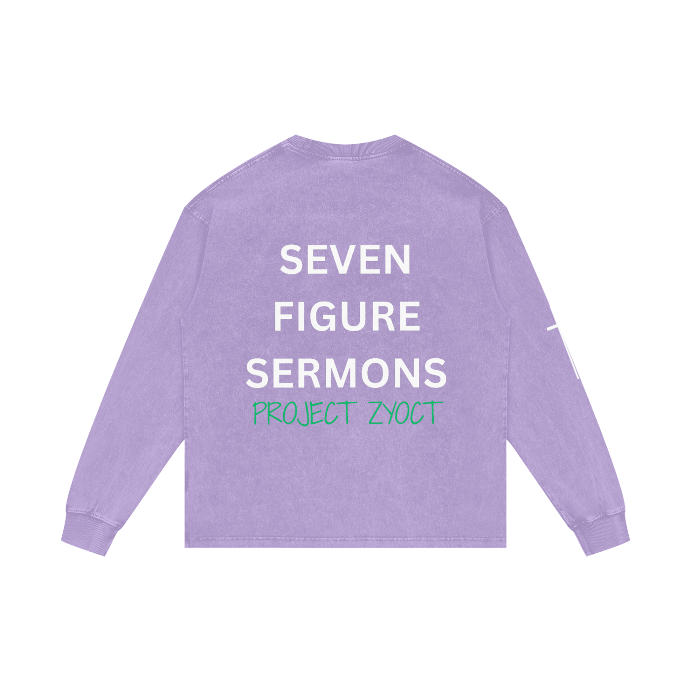 "Seven Figure Sermons" Acid Wash Long Sleeve