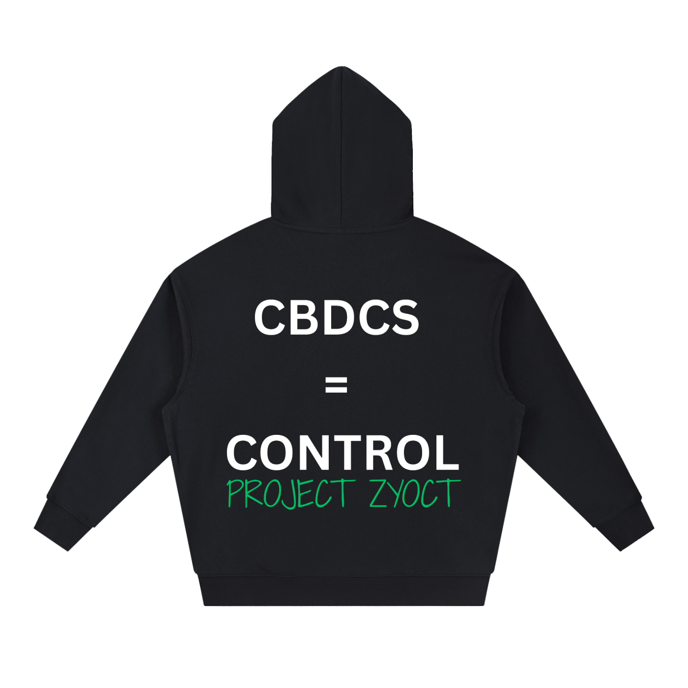 "CBDCs = Control" Heavyweight Hoodie