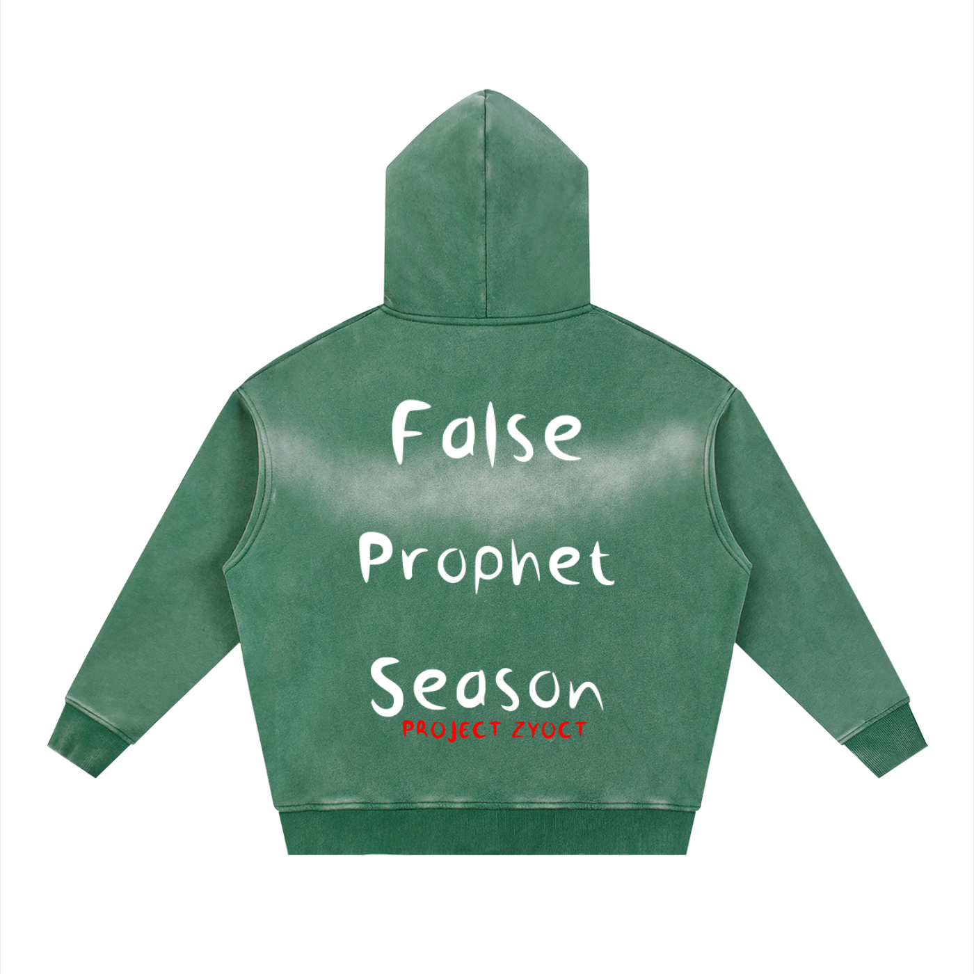 "False Prophet Season" faded Zipper Hoodie