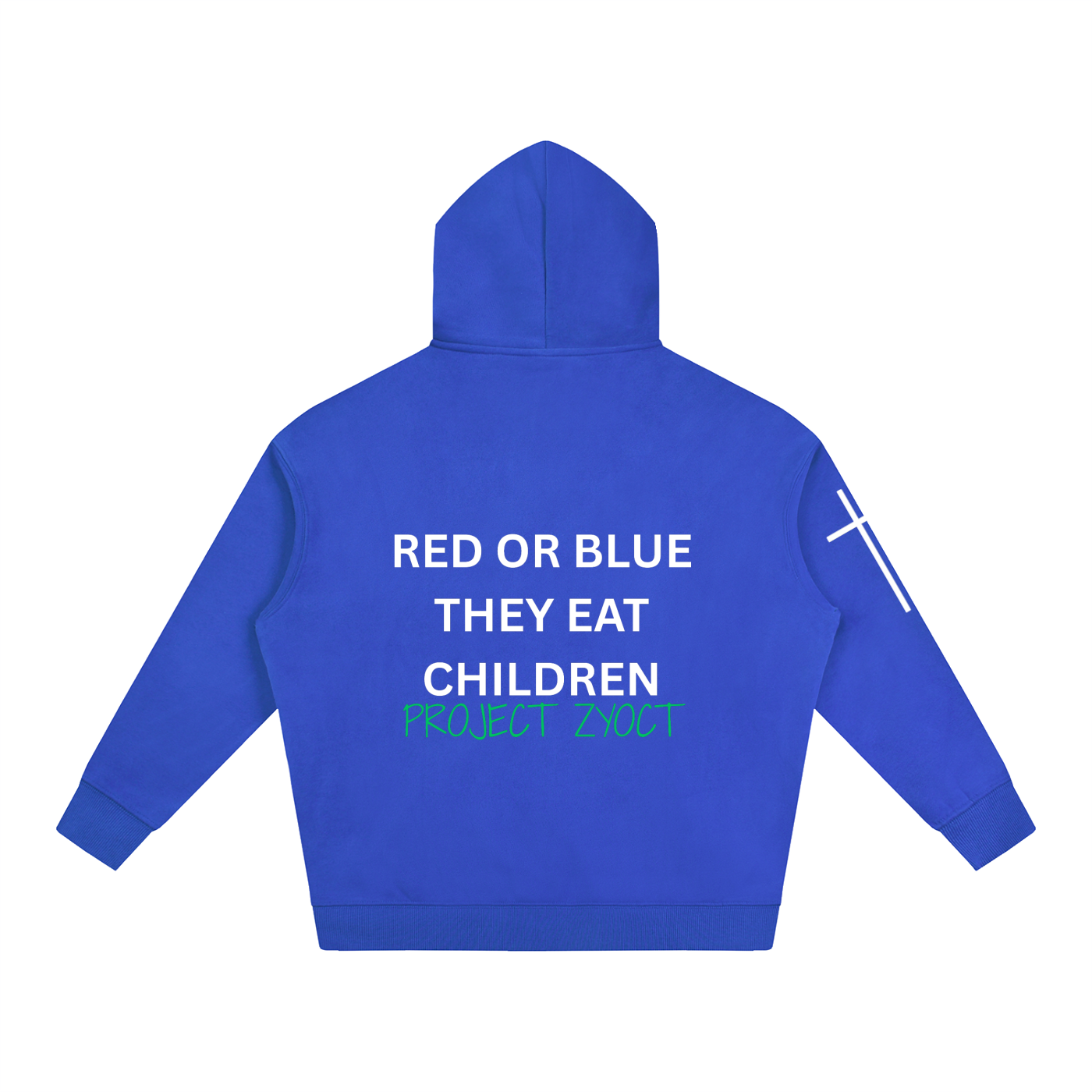 "Red or Blue They Eat Children" Oversize Hoodie