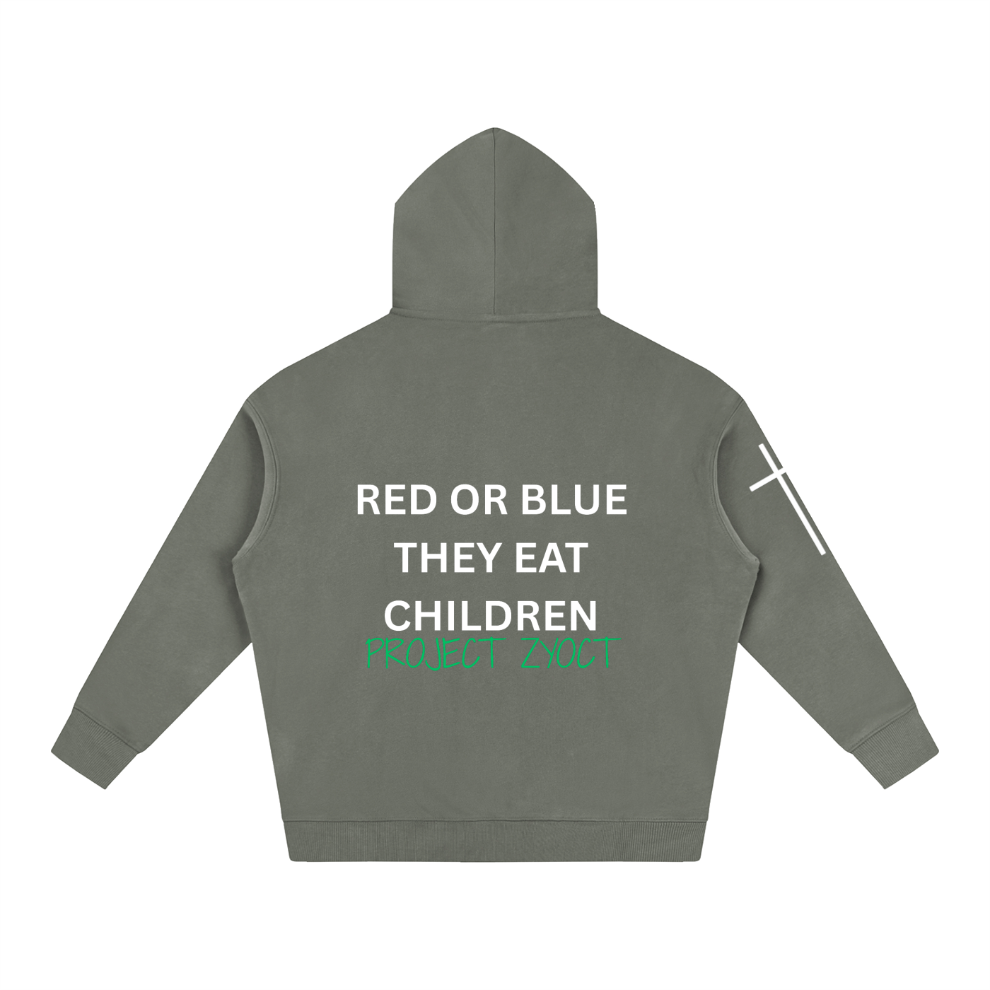 "Red or Blue They Eat Children" Oversize Hoodie