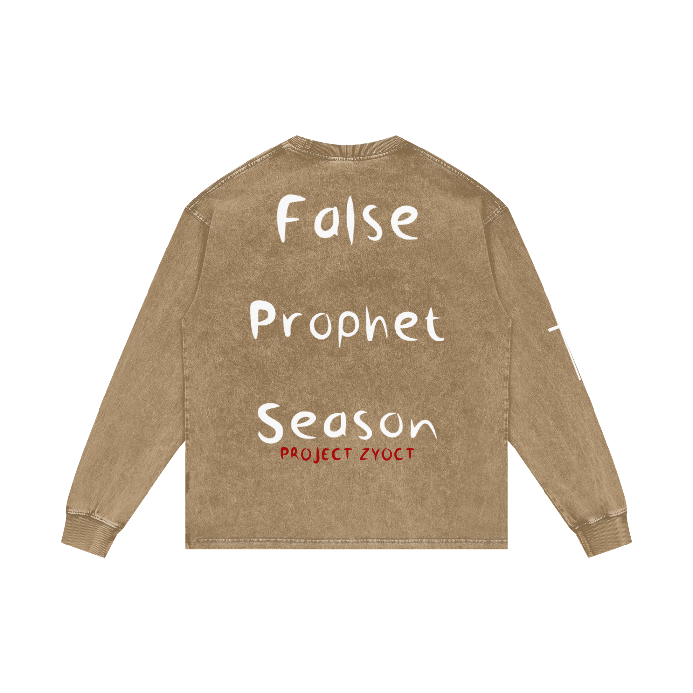 "False Prophet Season" Acid Wash Long Sleeve