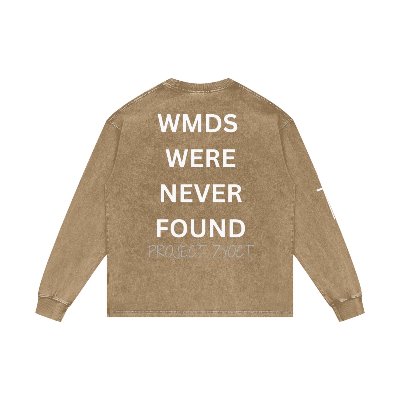 "WMDs Were Never Found" Acid Wash Long Sleeve